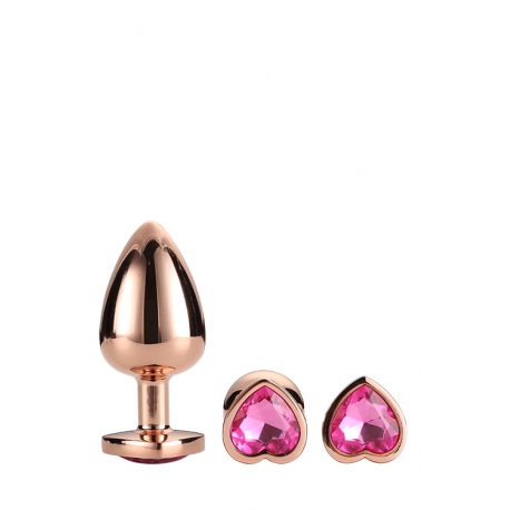Gleaming love Set di Plug in metallo con finale a cuore